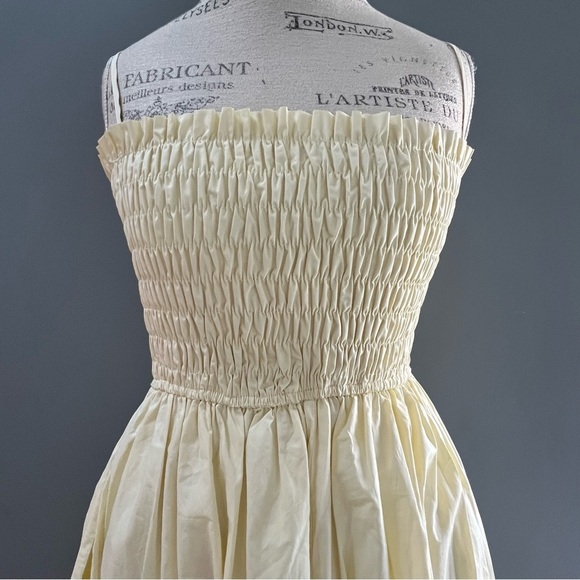 VICI Collection Fawn Smocked A-Line Midi Dress Adjustable t-straps Size Medium - Picture 4 of 12